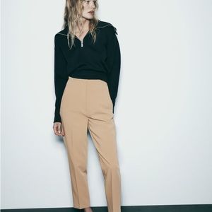 Zara - Pants with a high waist in Taupe - Size L NWOT